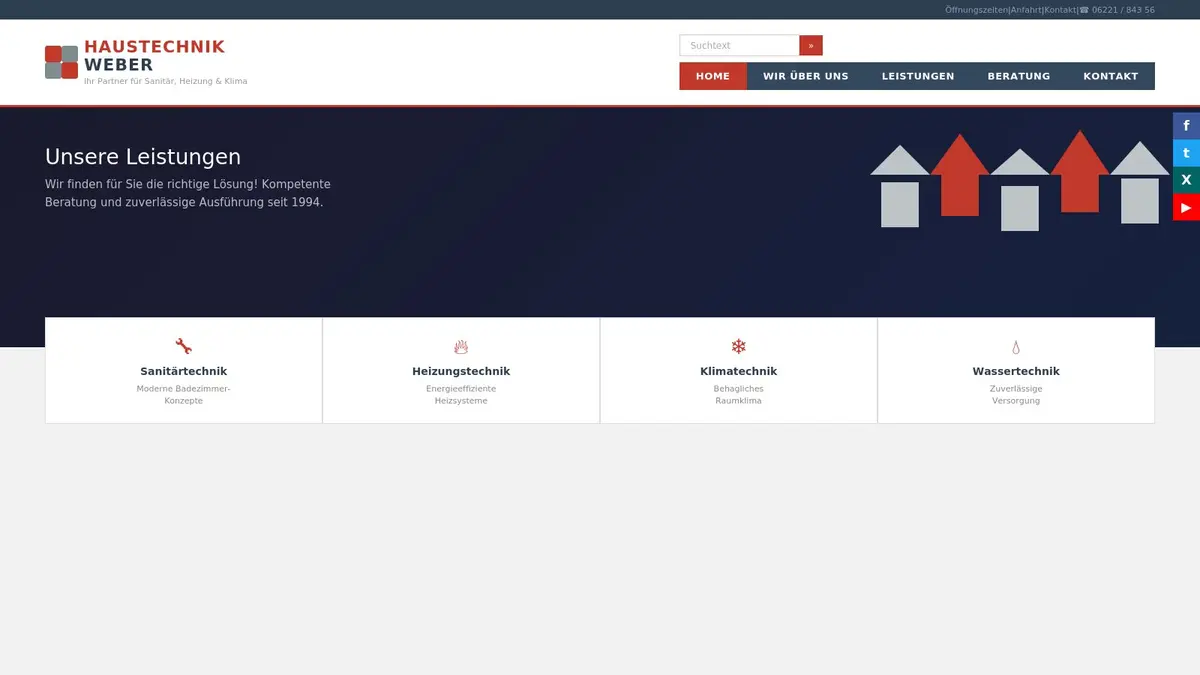 Elektrobetrieb Webseite vorher