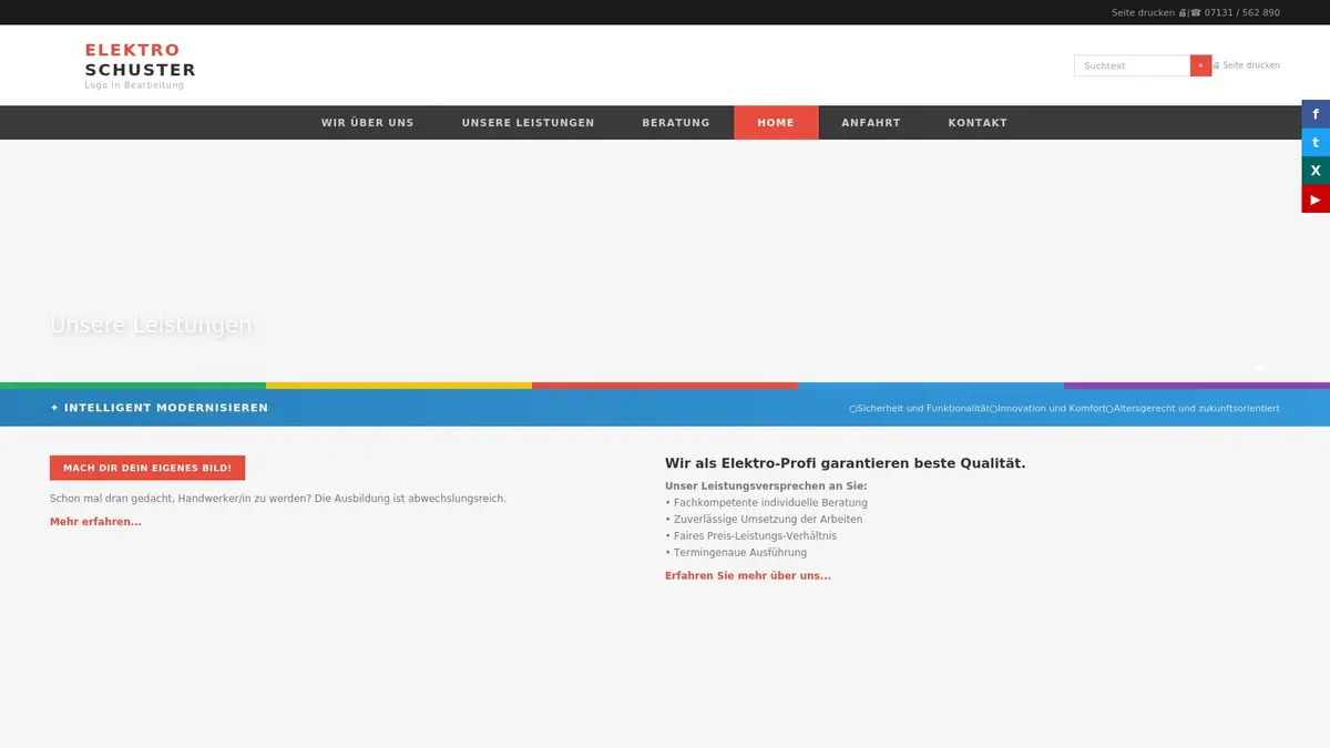 SHK-Betrieb Webseite vorher